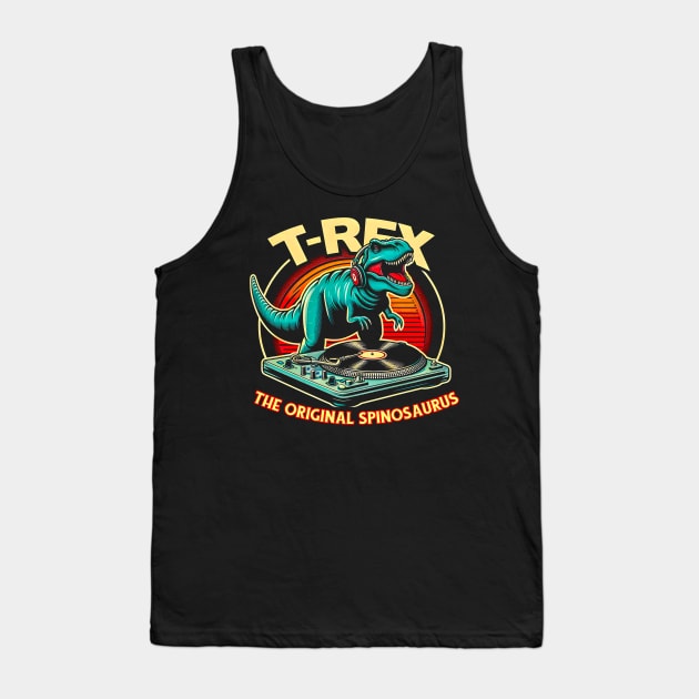 T-REX The Original Spinosaurus  funny  retro Quotes Tank Top by T-shirt US